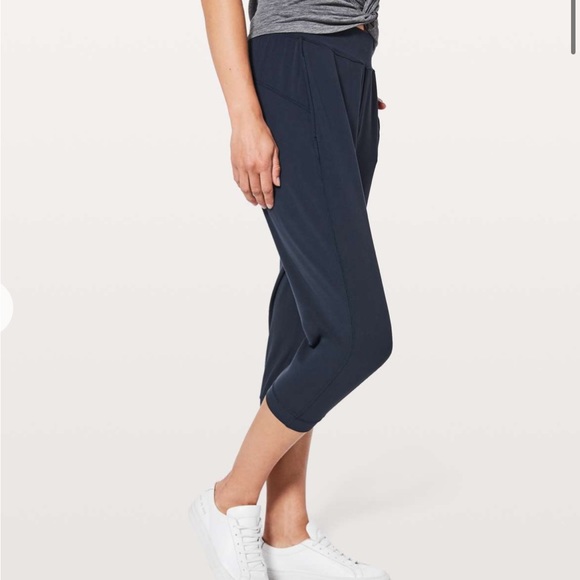 lululemon athletica Pants - Lululemon Rejuvenate Crop True Navy